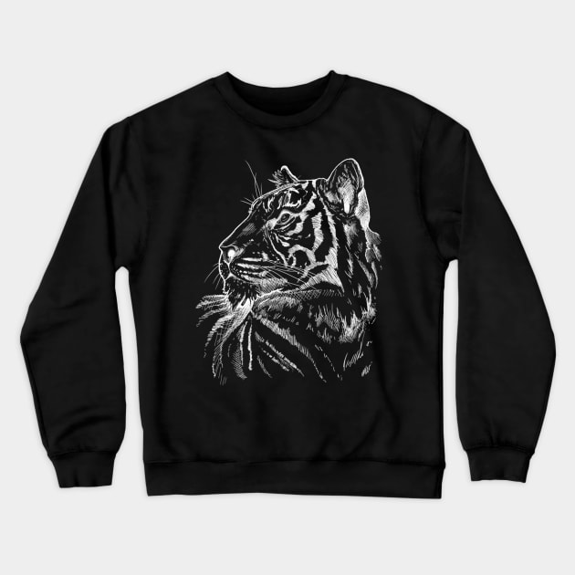 Tiger Crewneck Sweatshirt by GnauArt